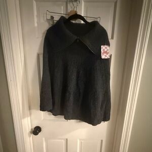 GAP Black Sweater Poncho